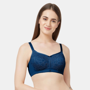 Floral Lace Full Coverage Non Padded Everyday Bra With All Day Comfort