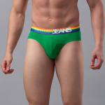 Underjeans by Spykar Men Green Cotton Blend Brief