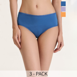 Women Pack of 3 Mid Rise Basic Briefs