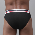Men Pack of 2 Black Solid Briefs Y9I006-002-P2