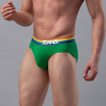 Underjeans by Spykar Men Green Cotton Blend Brief
