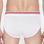 Men White Solid Briefs I650-001-Pl-S