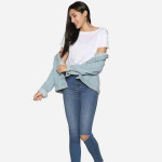 Women White Pure Cotton Crop Top