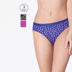 Women Pack Of 3 Assorted Printed Cotton Basic Briefs