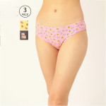 Women Pack of 3 Pure Cotton Hipster Briefs
