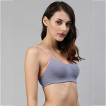 Grey Solid Non-Wired Non Padded Beginners Cami Bra