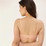 Women Pearl Cami Cotton Bra Non-Padded Non Wired With Detachable Straps