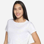 Women White Pure Cotton Crop Top