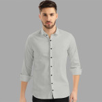 Grey Solid Casual Shirt