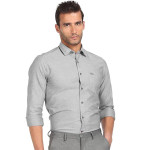 Grey Solid Casual Shirt