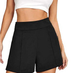 Women's Solid High Waist Shorts