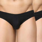 Black Cotton Blend Brief