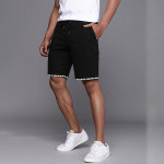 Men Black Typography Printed Shorts