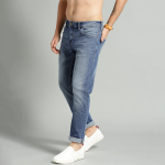 Men Blue Slim Fit Mid-Rise Clean Look Stretchable Jeans