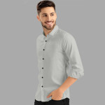 Grey Solid Casual Shirt