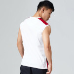 Men White & Grey Printed Pure Cotton Gym Vests