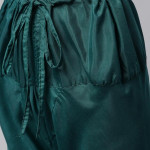 Teal Embroidered Art Silk Semi-Stitched Dress Material