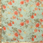 Yellow & Green Embroidered Unstitched Dress Material