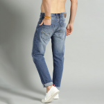 Men Blue Slim Fit Mid-Rise Clean Look Stretchable Jeans