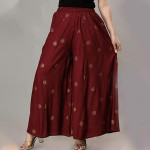 Rayon Gold Print Skirt Palazzo
