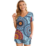 Womens Pajama Sets Shorts Summer Soft Pj Set 2 Piece Sleepwear With Pockets