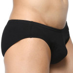 Black Cotton Blend Brief
