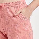 Womens 2 Pocket Floral Printed Shorts