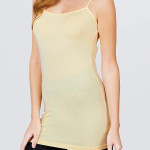 Women's Long Camisole Tank Top Basic Long Length Adjustable Spaghetti Strap Solid Cotton Camisoles Cami Tank Top