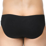 Black Cotton Blend Brief